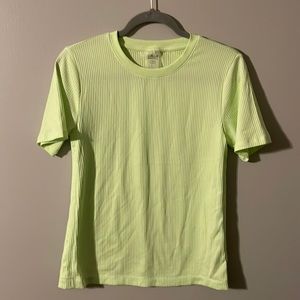 Calia by Carrie Underwood Ribbed Short sleeve T shirt Lime Green